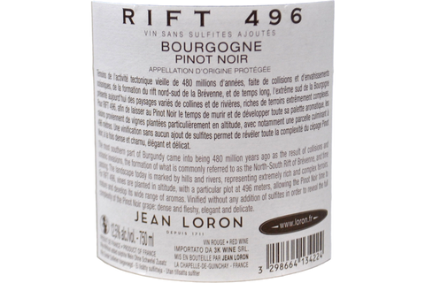 BOURGOGNE PINOT NOIR "RIFT 496" 2021 - JEAN LORON