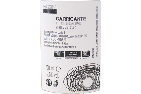TERRE SICILIANE IGT BIANCO CARRICANTE 2022 - MASSIMO LENTSCH