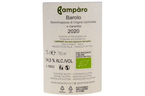 BAROLO DOCG BIO "DOMANI" 2020 - AZIENDA AGRICOLA CAMPÀRO