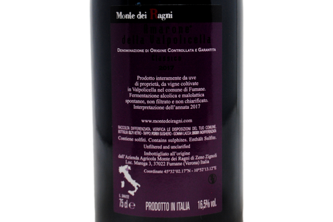 AMARONE DELLA VALPOLICELLA CLASSICO DOCG 2017 - MONTE DEI RAGNI