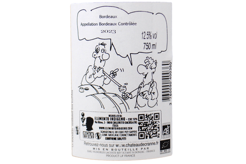 BORDEAUX BLANC ABC BIO "JARDINER...!" 2023 - CHATEAU DE CRANNE
