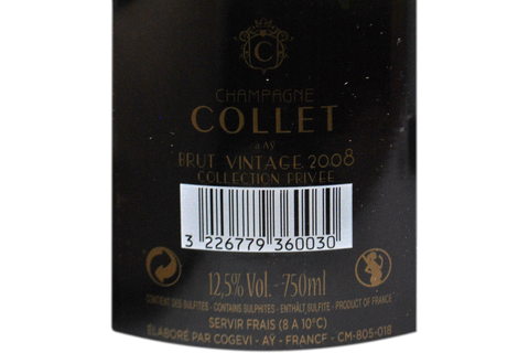 CHAMPAGNE AŸ PREMIER CRU BRUT  "COLLECTION PRIVÉE" 2008 - CHAMPAGNE COLLET