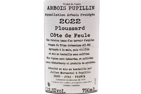 ARBOIS PUPILLIN PLOUSSARD "COTE DE FEULE" 2022 - DOMAINE DE LA BORDE