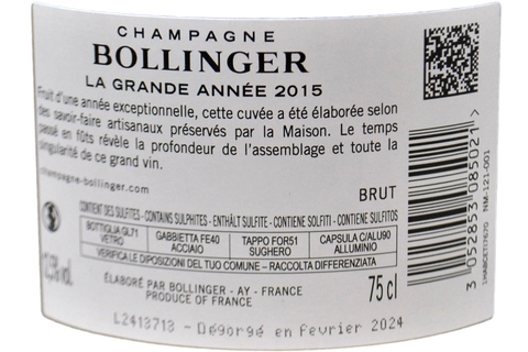 Champagne Brut "La Grande Année" 2007 - Bollinger (coffret)