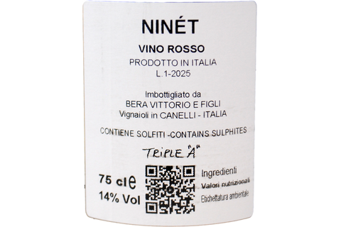 NEBBIOLO "NINÉT" 2025 - BERA VITTORIO E FIGLI