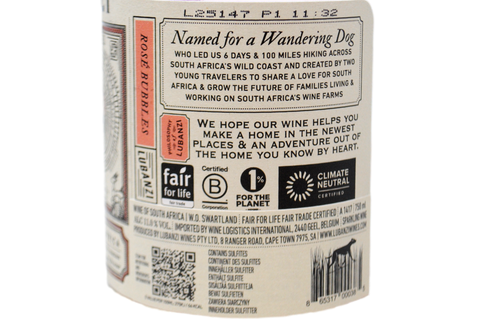 SOUTH AFRICA CINSAULT "ROSÉ BUBBLES" - LUBANZI