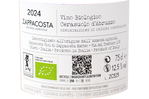CERASUOLO D'ABRUZZO DOC BIO 2024 - ZAPPACOSTA