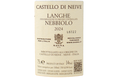 LANGHE NEBBIOLO DOC 2024 - CASTELLO DI NEIVE