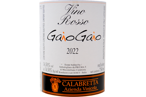 VINO ROSSO "GAIO GAIO" 2022 - CALABRETTA