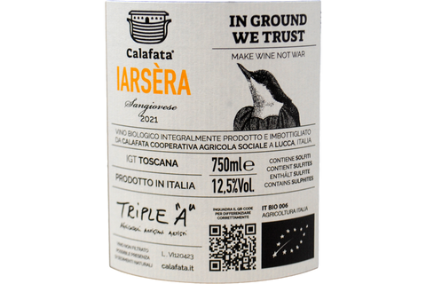 SANGIOVESE DI TOSCANA IGT "IARSÉRA" 2021 - CALAFATA