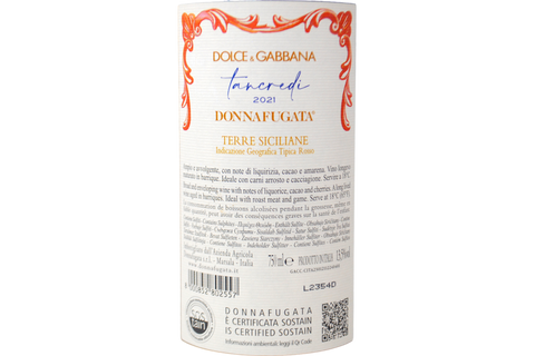 TERRE SICILIANE IGT "TANCREDI LIMITED EDITION DOLCE & GABBANA" 2021 - DONNAFUGATA