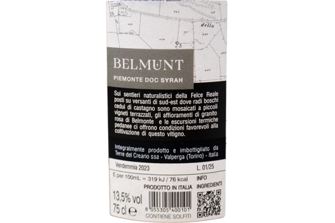 PIEMONTE DOC SYRAH "BELMUNT" 2023 - TERRE DEL CREARIO