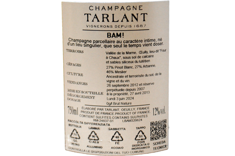 CHAMPAGNE BRUT NATURE "BAM!" BASE 2012 - TARLANT