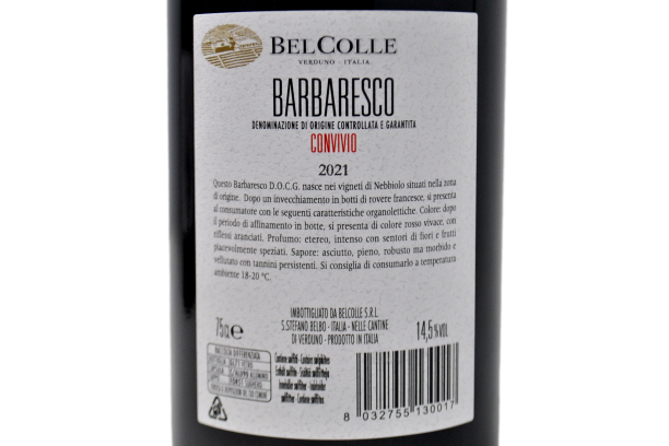 BARBARESCO DOCG "CONVIVIO" 2021 - BELCOLLE