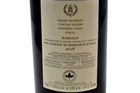 BAROLO DOCG DEL COMUNE DI MONFORTE D'ALBA 2018 - RENZO SEGHESIO