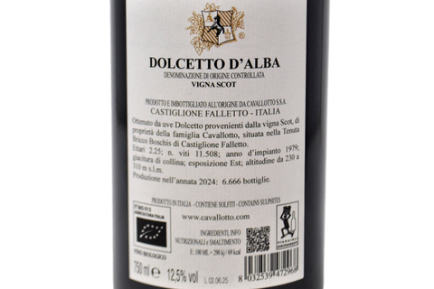 DOLCETTO D'ALBA DOC "VIGNA SCOT" 2024 - CAVALLOTTO
