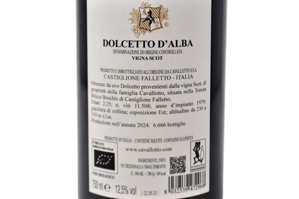 DOLCETTO D'ALBA DOC "VIGNA SCOT" 2024 - CAVALLOTTO