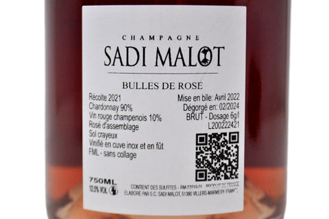 CHAMPAGNE PREMIER CRU BRUT ROSÉ "BULLES DE ROSÉ" - SADI MALOT