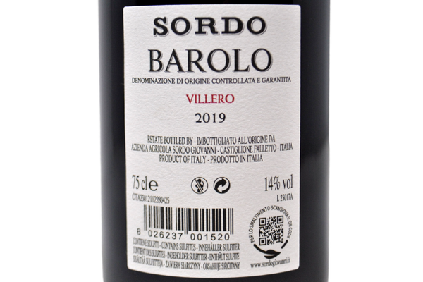 BAROLO DOCG "VILLERO" 2019 - SORDO