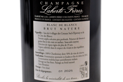 CHAMPAGNE BLANC DE BLANCS BRUT NATURE - LAHERTE FRÈRES