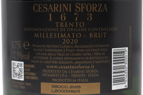 TRENTO DOC BRUT "1673" 2020 - CESARINI SFORZA