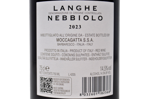 LANGHE NEBBIOLO DOC 2023 - MOCCAGATTA