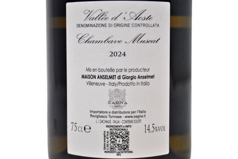 VALLEE D'AOSTE CHAMBAVE MUSCAT DOC 2024 - ANSELMET
