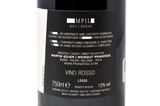 ALTO ADIGE SCHIAVA "CAMPILL" 2020 - WEINGUT PRANZEGG