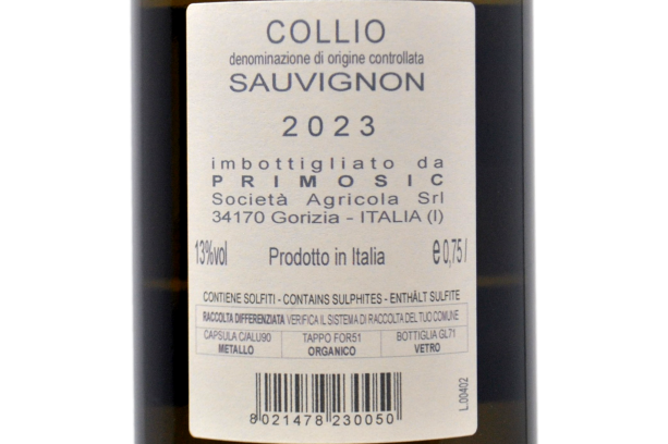 COLLIO SAUVIGNON DOC 2023 - PRIMOSIC