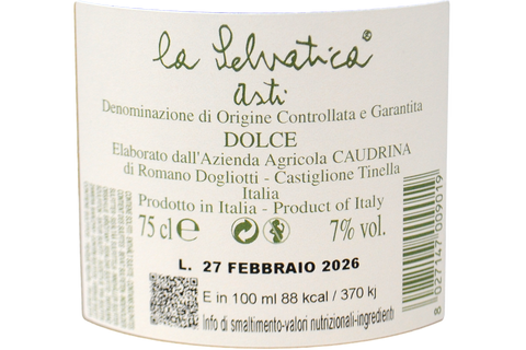 ASTI SPUMANTE DOCG "LA SELVATICA" 2026 - AZIENDA AGRICOLA CAUDRINA