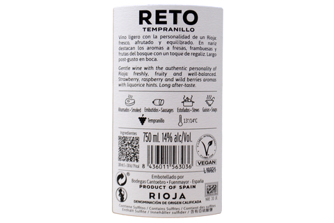 RIOJA TINTO "RETO" 2023 - CANTOEBRO BODEGAS