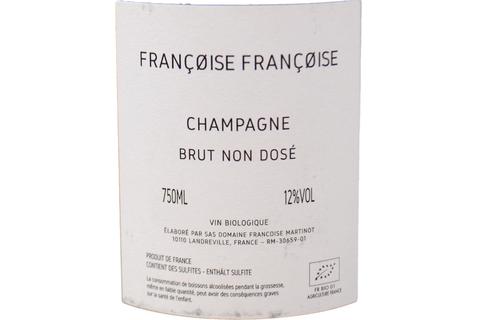 CHAMPAGNE NON DOSE' "FF.10" - CHARLES DUFOUR POUR FRANCOISE MARTINOT