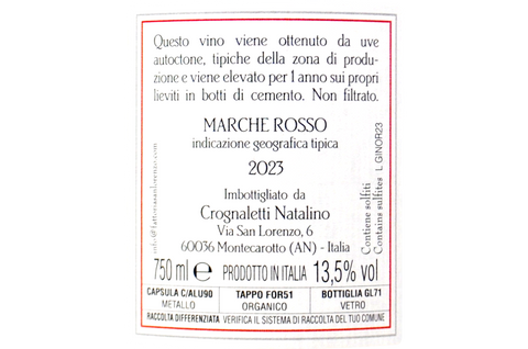 MARCHE ROSSO IGT "DI GINO" 2023 - FATTORIA SAN LORENZO