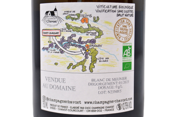 CHAMPAGNE BIO BRUT NATURE "BLANC DE MEUNIER" - CHAMPAGNE CHAVOST