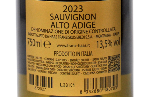 ALTO ADIGE DOC SAUVIGNON 2023 - FRANZ HAAS