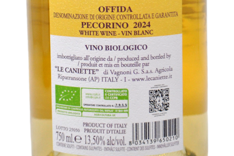 OFFIDA DOCG PECORINO BIO "VERONICA" 2024 - LE CANIETTE