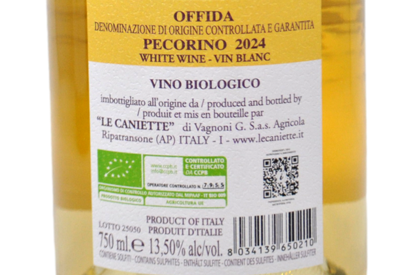 OFFIDA DOCG PECORINO BIO "VERONICA" 2024 - LE CANIETTE