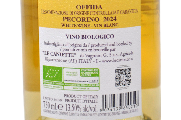 OFFIDA DOCG PECORINO BIO "VERONICA" 2024 - LE CANIETTE