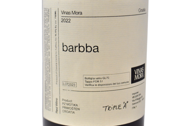CROATIA RED WINE "BARBBA" 2022 - VINAS MORA