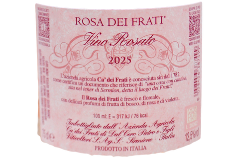 VINO ROSATO "ROSA DEI FRATI®" 2025 - CÀ DEI FRATI