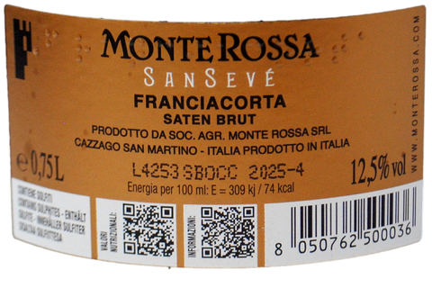 FRANCIACORTA BRUT SATÈN "SANSEVÉ" - MONTE ROSSA