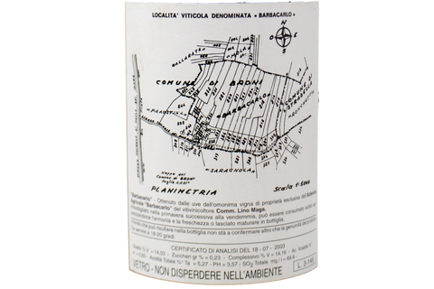 Oltrepò Pavese Doc “VIGNA BARBACARLO” 2002 - ENTREPRISE AGRICOLE BARBACARLO
