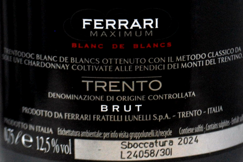 TRENTO DOC BRUT BLANC DE BLANCS "MAXIMUM" ASTUCCIATO - FERRARI
