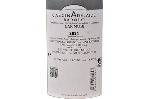 BAROLO DOCG "CANNUBI" 2021 - CASCINA ADELAIDE