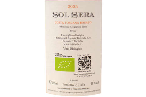 COSTA TOSCANA ROSATO IGT SYRAH "SOL SERA" 2025 - BULICHELLA