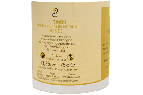 COLLI TORTONESI DOC TIMORASSO DERTHONA 2023 - VIGNAIOLI BATTEGAZZORE