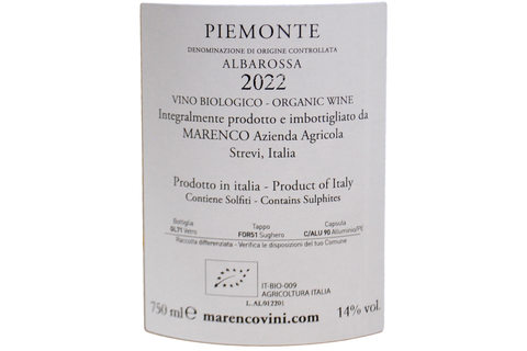 PIEMONTE ALBAROSSA DOC 2022 - MARENCO