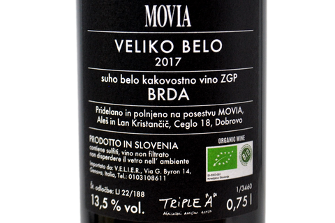 VINO BIANCO "VELIKO BELO" 2017 - MOVIA