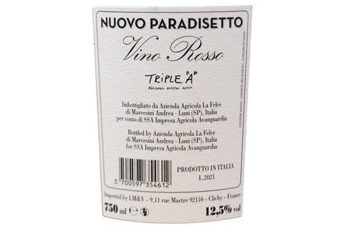 VINO ROSSO "NUOVO PARADISETTO" 2020 - AVANGUARDIA
