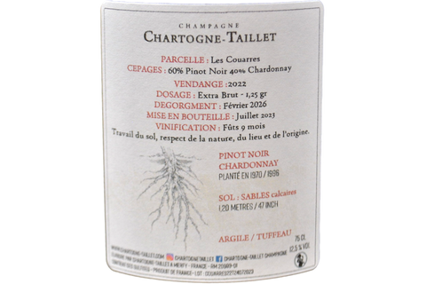 CHAMPAGNE EXTRA BRUT "LES COUARRES" 2022 - CHARTOGNE TAILLET
